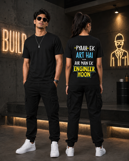 Pyar Ek Art Hai Crew Printed T-Shirt (180 GSM)