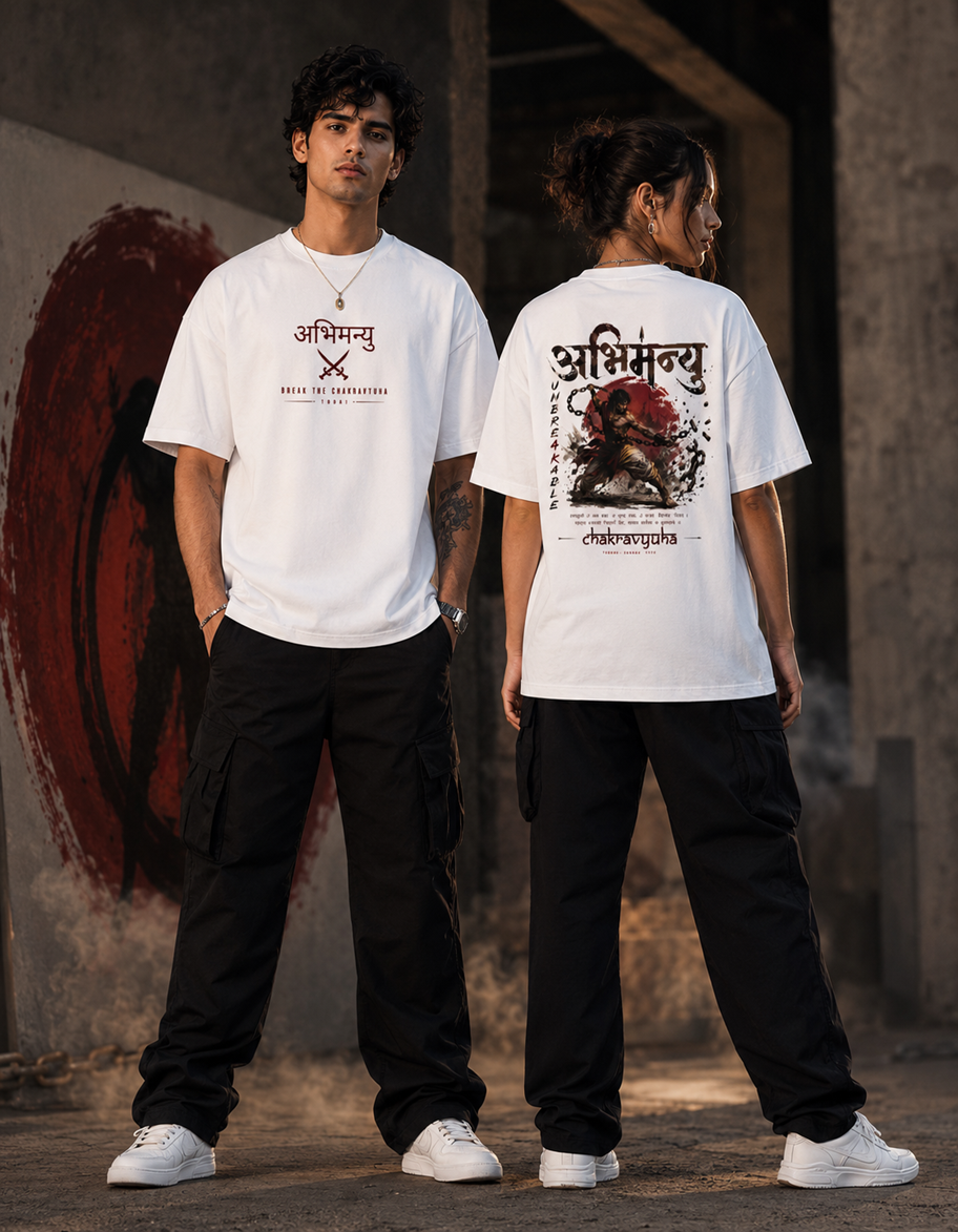 Abhimanyu Oversized Printed T-Shirt (260 GSM)