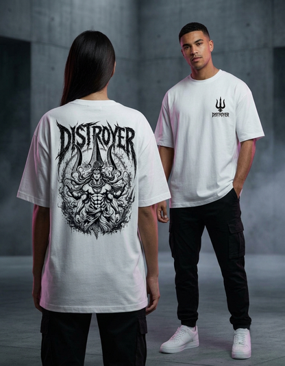 Distroyer Oversized Printed T-Shirt (260 GSM)