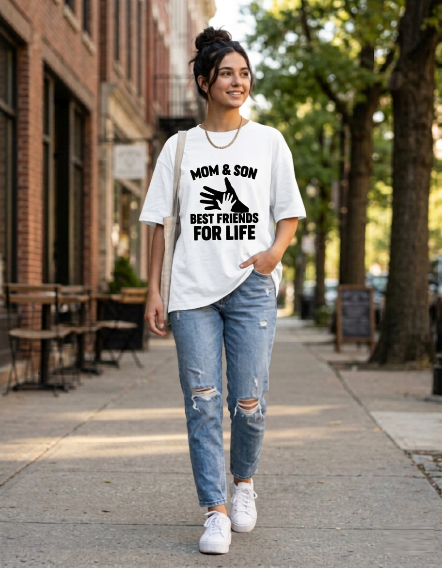 Mom & Son T-Shirt (180 GSM)